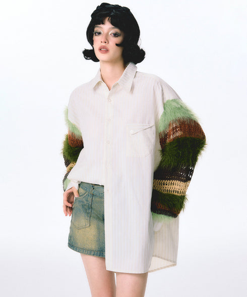 Knit Sleeve Blouse